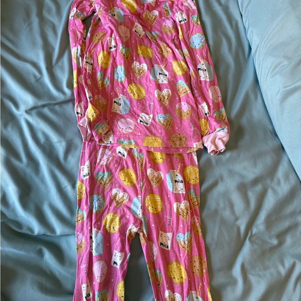Little Sleepies Pink Pajama Set with Cute Print